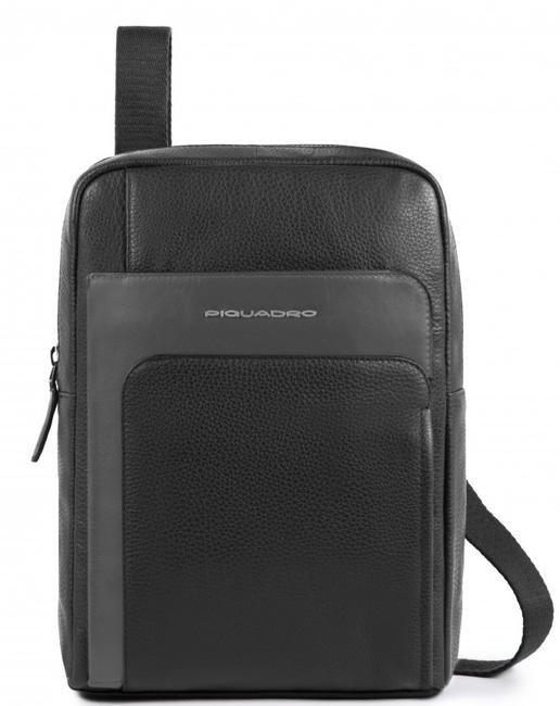 PIQUADRO bag FEELS, 10.5 "tablet holder Black - Over-the-shoulder Bags for Men