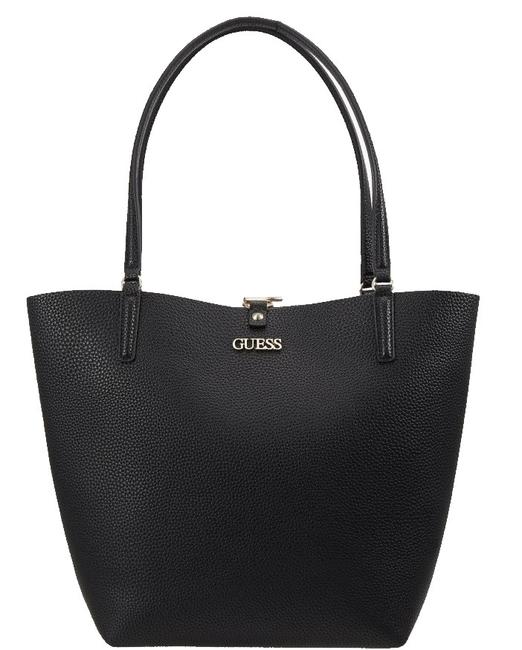 GUESS Alby Toggle Tote Reversible shopping bag with clutch bag BLACK - Women’s Bags