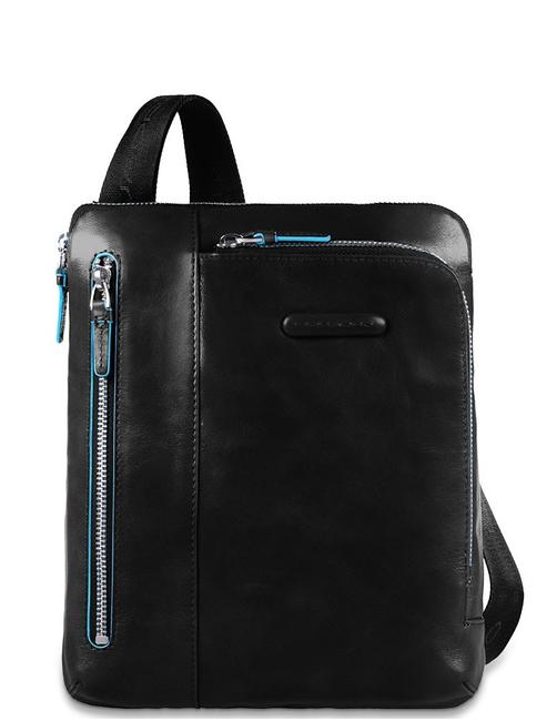 PIQUADRO bag BLUE SQUARE, iPad holder Black - Over-the-shoulder Bags for Men