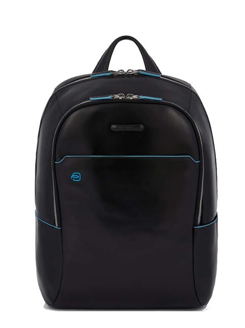 PIQUADRO backpack BLUE SQUARE line, leather Black - Laptop backpacks
