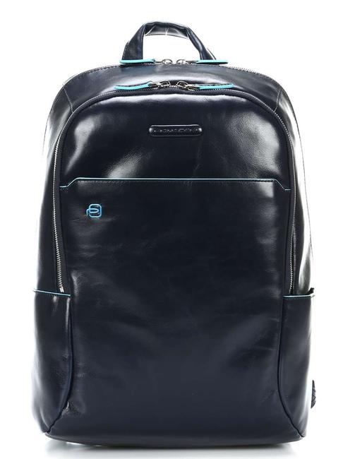 PIQUADRO backpack BLUE SQUARE line, leather blue - Laptop backpacks