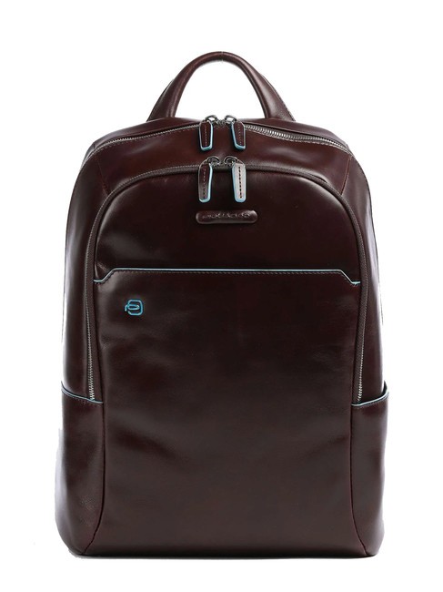PIQUADRO backpack BLUE SQUARE line, leather MAHOGANY - Laptop backpacks
