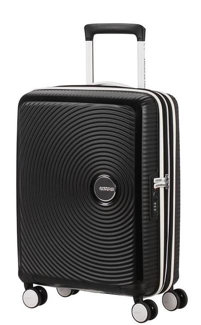 AMERICAN TOURISTER Trolley SOINDBOX line, hand baggage, expandable  BLACK / WHITE - Hand luggage