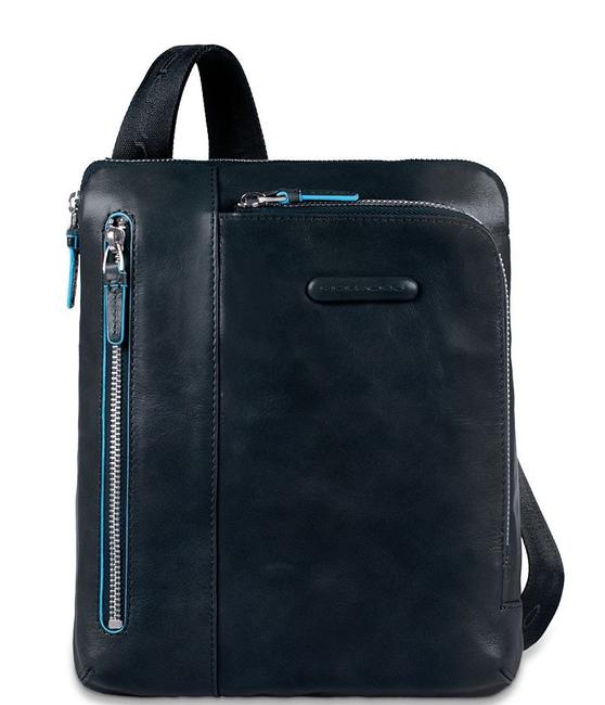 PIQUADRO bag BLUE SQUARE, iPad holder blue - Over-the-shoulder Bags for Men
