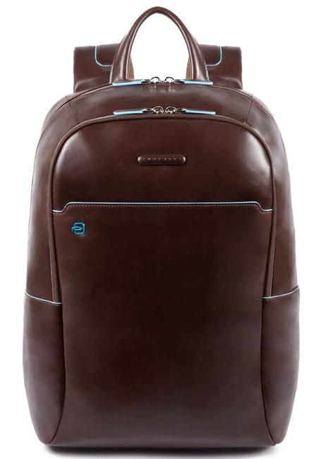 PIQUADRO backpack BLUE SQUARE, 15.6 "PC holder MAHOGANY - Laptop backpacks
