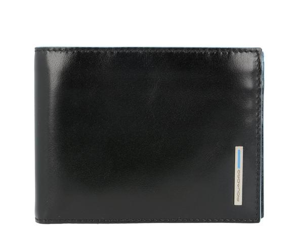 PIQUADRO wallet BLUE SQUARE, in leather, with RFID Black - Men’s Wallets