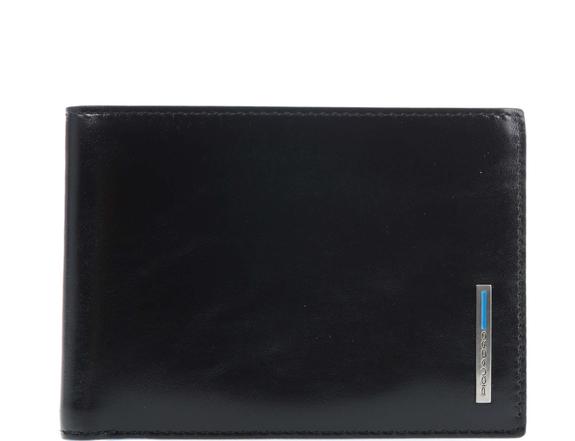 PIQUADRO wallet BLUE SQUARE line, in leather Black - Men’s Wallets