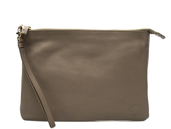 TIMBERLAND clutch bag Textured leather, large size NATURAL - Women’s Bags