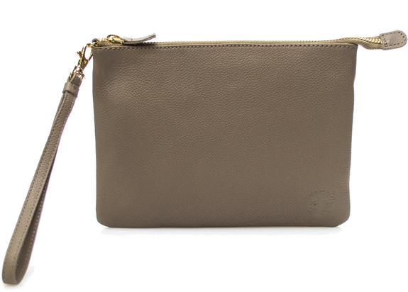 TIMBERLAND clutch bag Textured leather, small size NATURAL - Women’s Bags