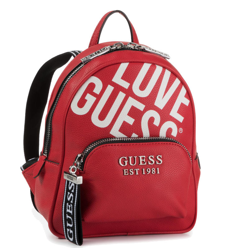 guess mini backpack red