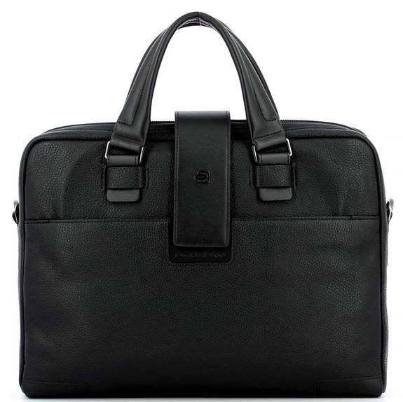 PIQUADRO briefcase ILI, 14” PC case Black - Work Briefcases