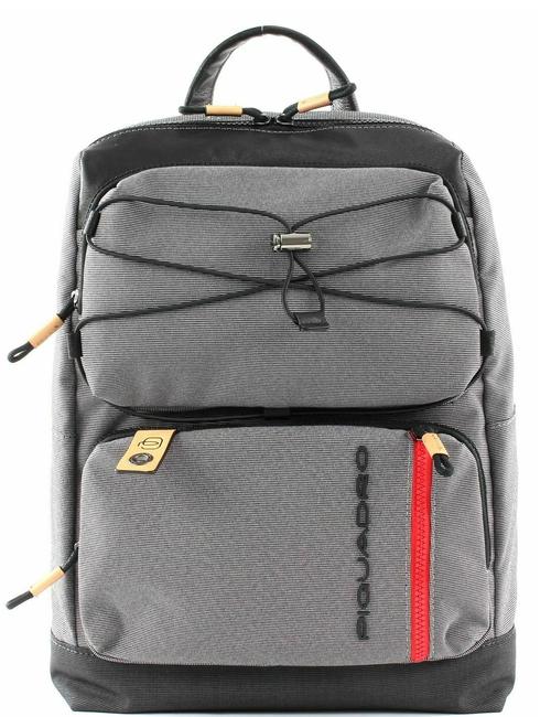 PIQUADRO backpack BLAME, technical fabric 14” PC case GREY - Laptop backpacks
