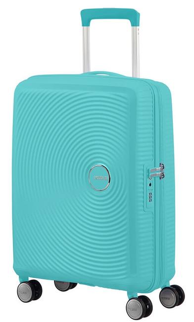 AMERICAN TOURISTER Trolley SOINDBOX line, hand baggage, expandable POOLSIDE BLUE - Hand luggage