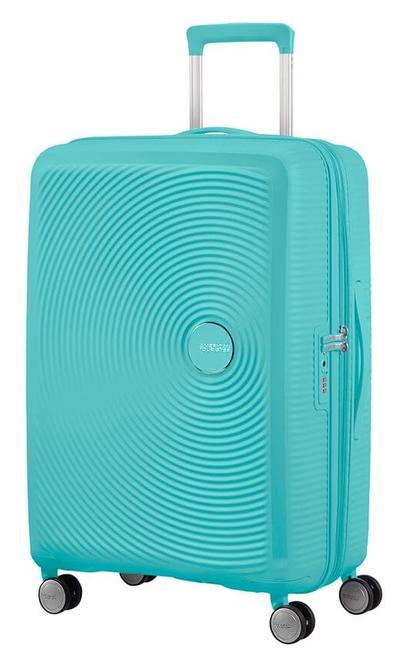AMERICAN TOURISTER SOUNDBOX SPINNER Medium trolley, expandable POOLSIDE BLUE - Rigid Trolley Cases