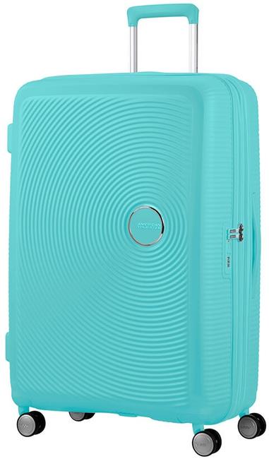 AMERICAN TOURISTER trolley case SOUNDBOX line. large. expandable POOLSIDE BLUE - Rigid Trolley Cases