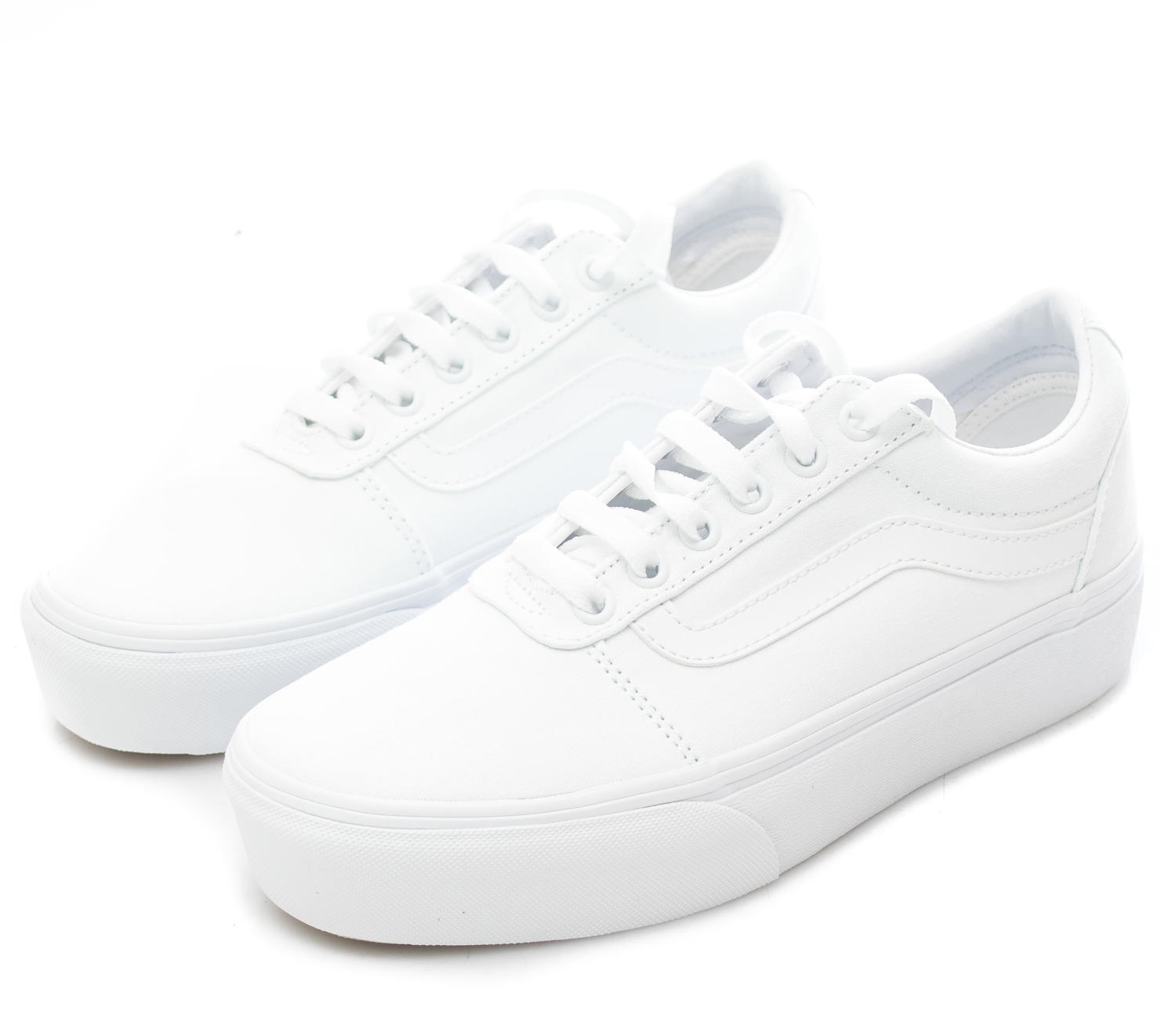 vans ward platform sneaker white