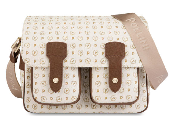 POLLINI Tapiro Over-the-shoulder bag ivory / brown - Women’s Bags