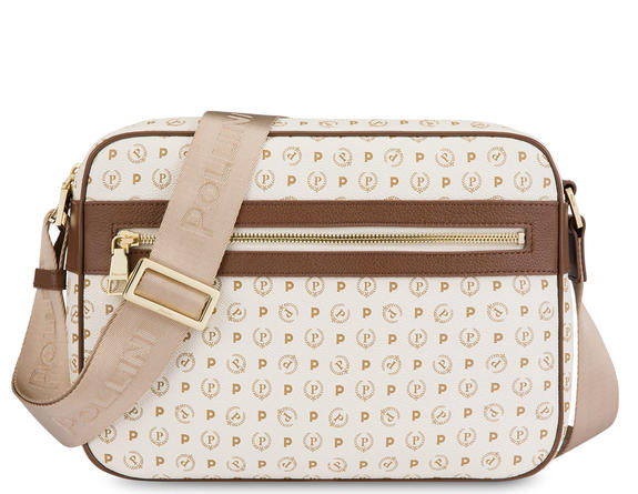 POLLINI Tapiro Over-the-shoulder bag ivory / brown - Women’s Bags