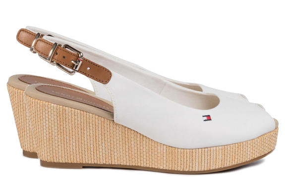TOMMY HILFIGER TOMMY HILFIGHER Elba Wedge sandals ivory - Women’s shoes