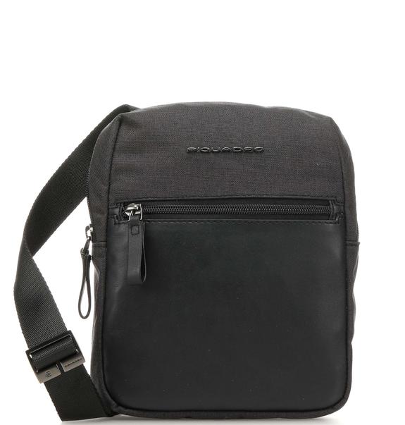 PIQUADRO bag TIROS, iPad Mini case Black - Over-the-shoulder Bags for Men