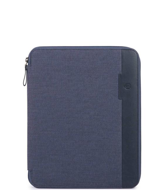PIQUADRO Notepad holder TIROS, in recycled polyester blue - Tablet holder& Organizer