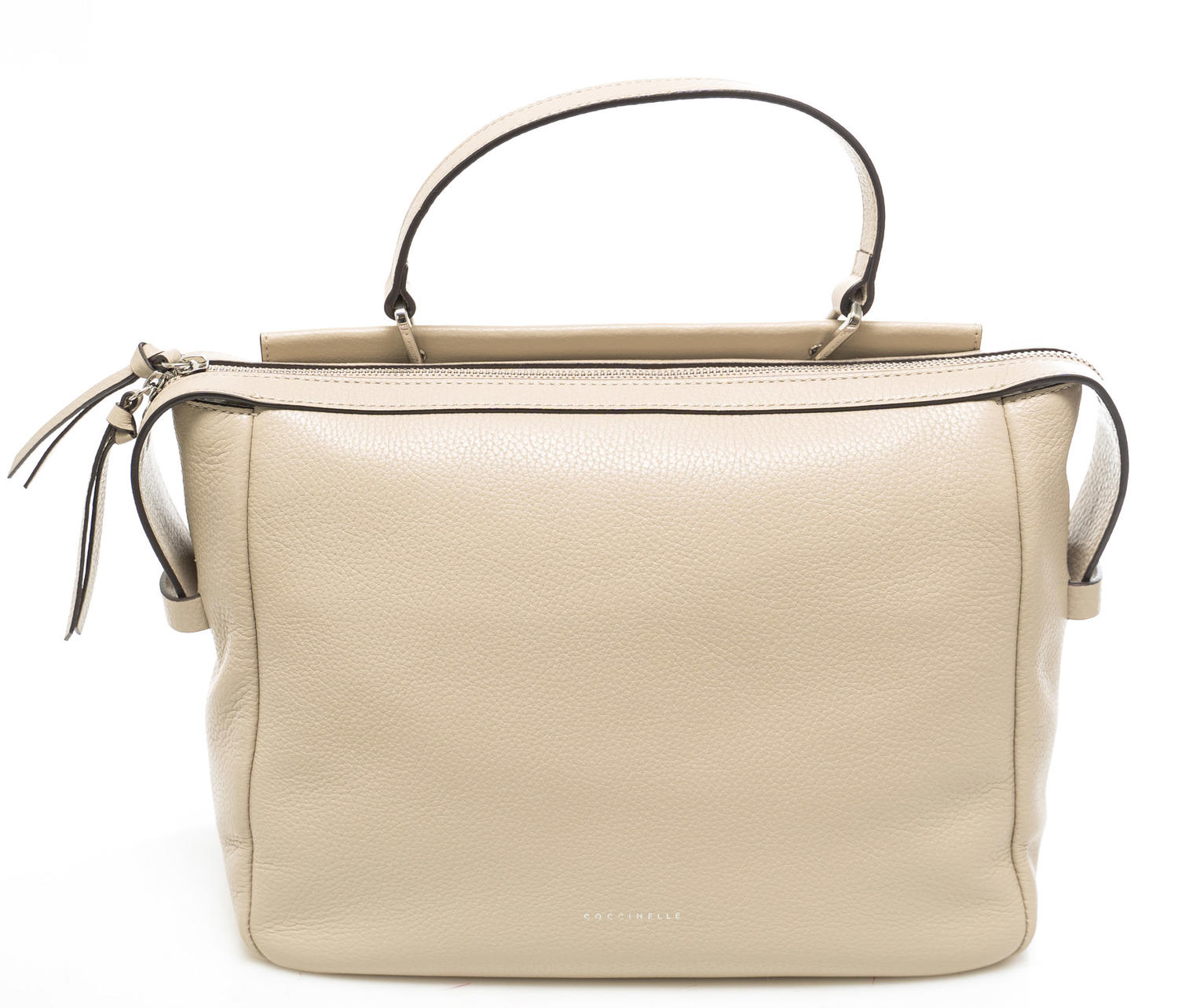 Coccinelle Carol Handbag With Shoulder Strap In Leather Seashell Buy At Outlet Prices