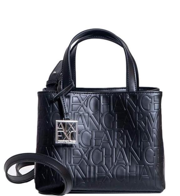 ARMANI EXCHANGE LOGO EMBOSSED Handbag with shoulder strap Black - Women’s Bags
