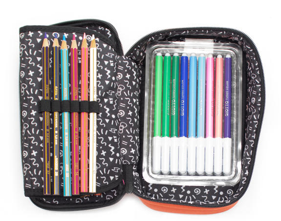 HELLO KITTY  Pen case, Kit with everything for school! Black - Cases and Accessories