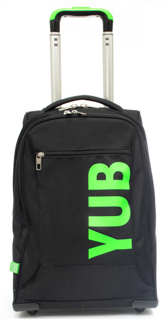 YUB YUB Backpack with trolley, with three wheels fluo / green - Backpack trolleys