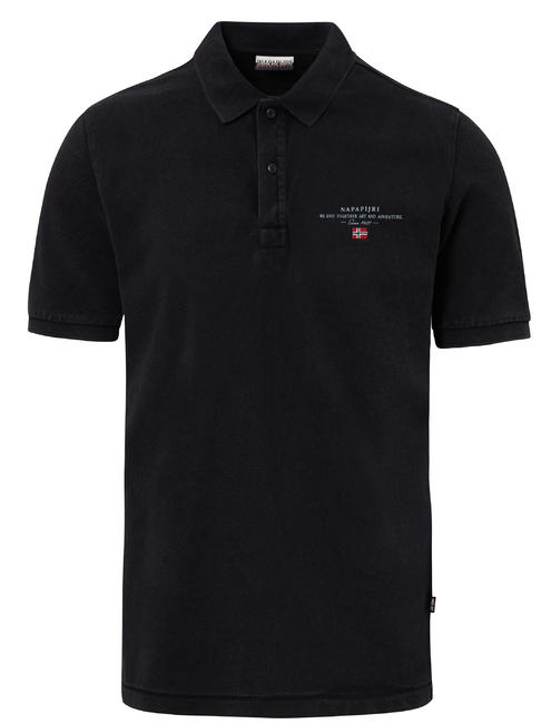 NAPAPIJRI Napapijri ELBAS Men's short sleeve polo shirt BLACK - Polo shirt