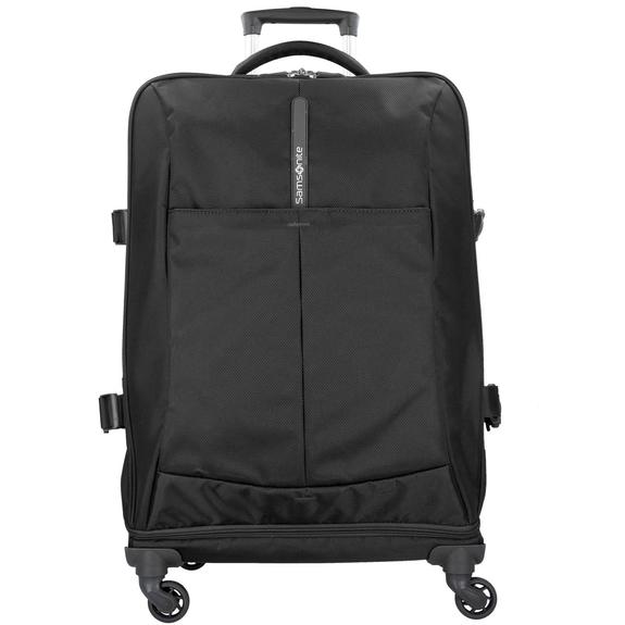SAMSONITE 4MATION Spinner 4MATION Spinner, Large size holdall trolley BLACK / SILVER - Semi-rigid Trolley Cases
