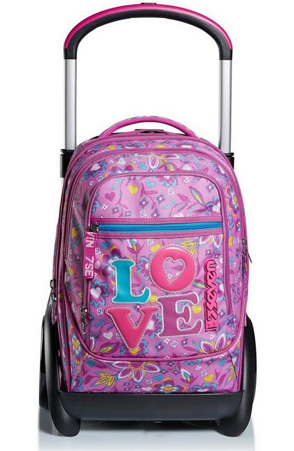 SEVEN  TIRE LOVE SONG Backpack with trolley CYCLAMIN - Backpack trolleys