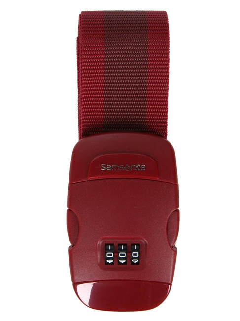 SAMSONITE  GLOBAL TRAVEL Luggage strap with combination RED - Travel Accessories