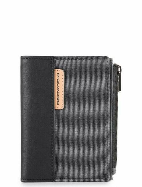PIQUADRO  BLAME Vertical wallet Black - Men’s Wallets