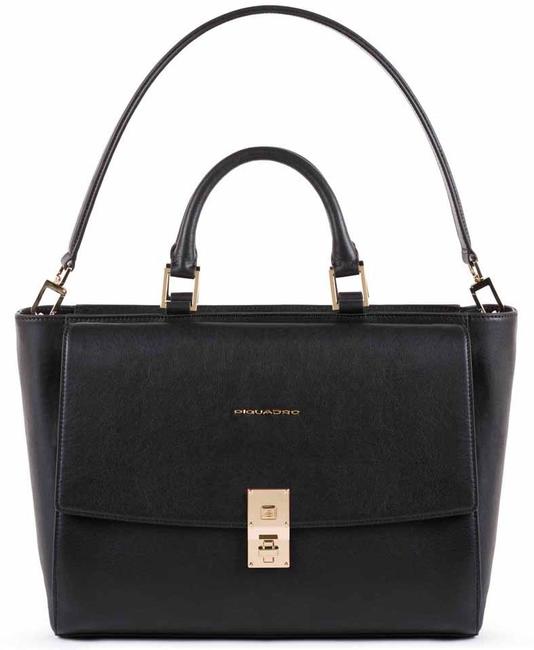 PIQUADRO  DAFNE Leather bag, 13.3 "notebook holder Black - Women’s Bags
