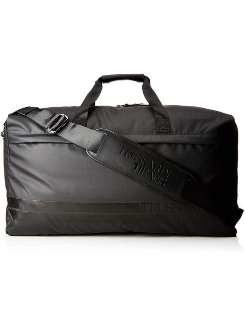 TRUSSARDI JEANS TURATI TRAVEL Duffle bag with shoulder strap BLACK - Duffle bags