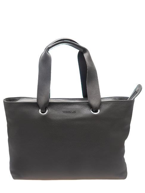 MANDARINA DUCK  MELLOW Shopping bag in leather SMOKED PEARL - Women’s Bags