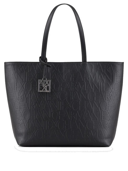 ARMANI EXCHANGE LOGO EMBOSSED Logo Print Shopper Bag Black - Women’s Bags