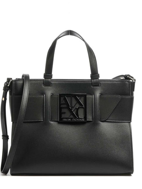 ARMANI EXCHANGE A|X BUCKLE Hand shopper, with shoulder strap Black - Women’s Bags