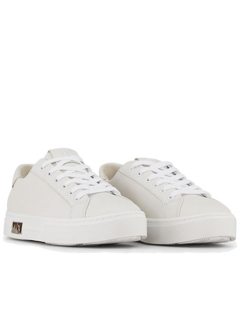 ARMANI EXCHANGE  Women's leather sneakers WHITE / WHITE - Women’s shoes