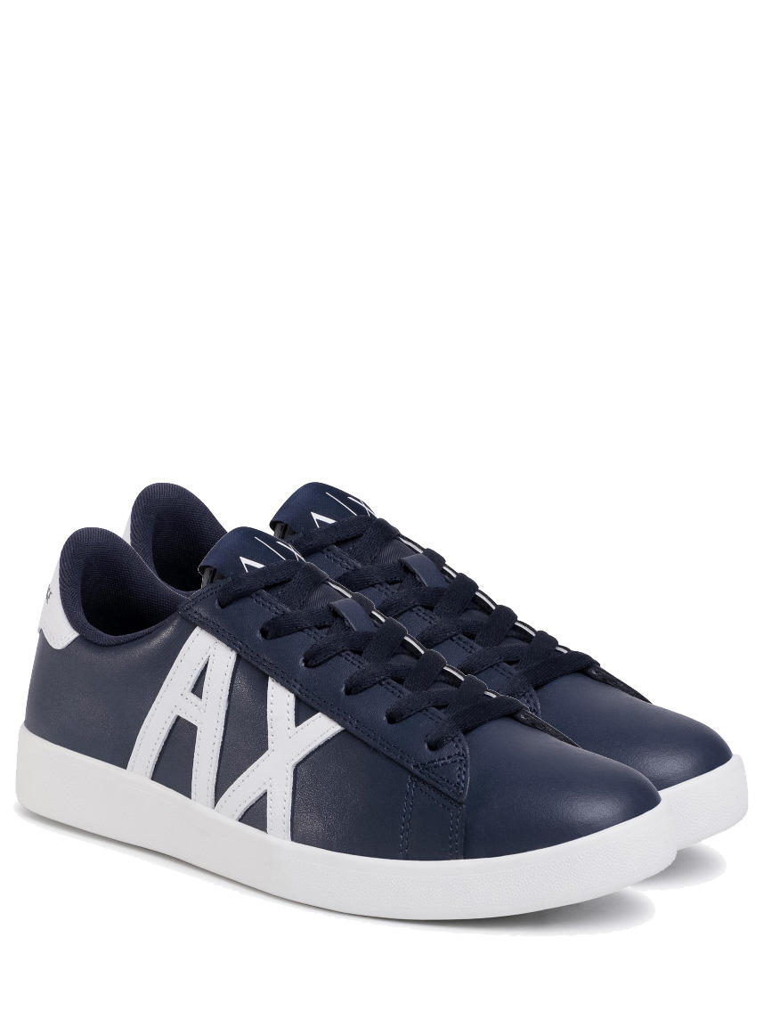 Armani Exchange Men's Leather Sneakers Navy / Opwhite - Buy At Outlet  Prices!