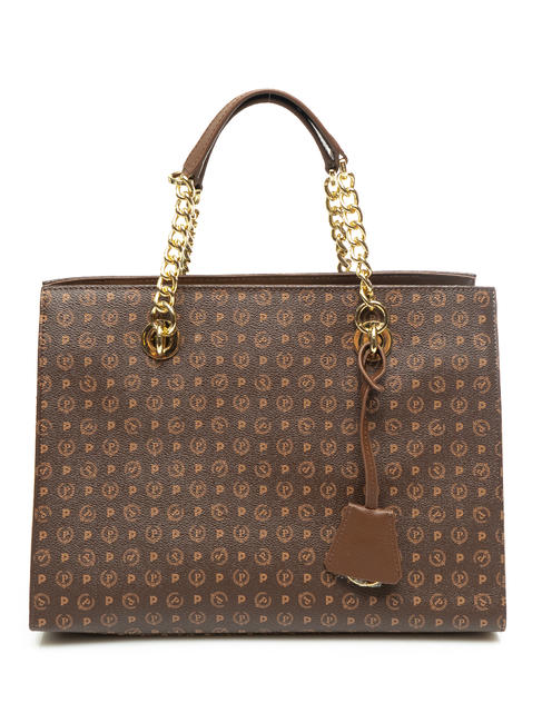 POLLINI  HERITAGE Double portability bag brown / cream - Women’s Bags