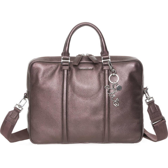 MANDARINA DUCK PRETTY PRETTY Briefcase for pc 13 ", in leather BLACKBERRY SYRUP - Work Briefcases