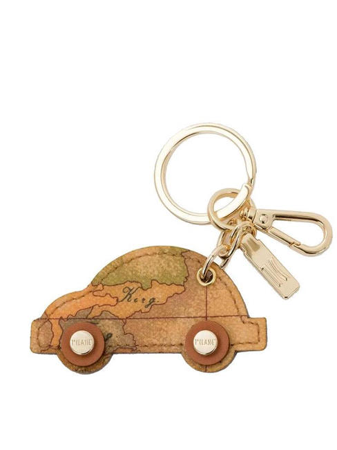 ALVIERO MARTINI PRIMA CLASSE  Geo Print Car Keychain NATURAL - Key holders