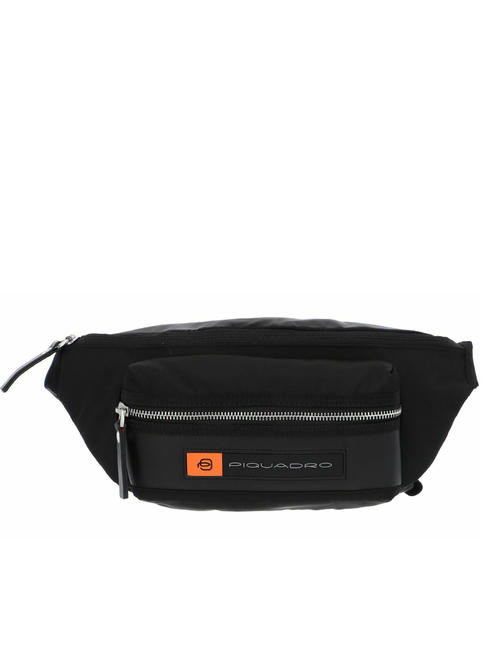 PIQUADRO  BIOS Leather pouch Black - Hip pouches