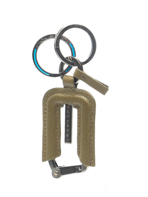 PIQUADRO  WASSILY Carabiner Keychain GREEN - Key holders