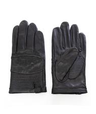 ARMANI EXCHANGE  Men's leather gloves BLACK - Gloves - 1