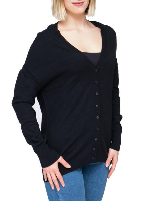 MANILA GRACE  Wool blend cardigan Black - Women's Sweaters