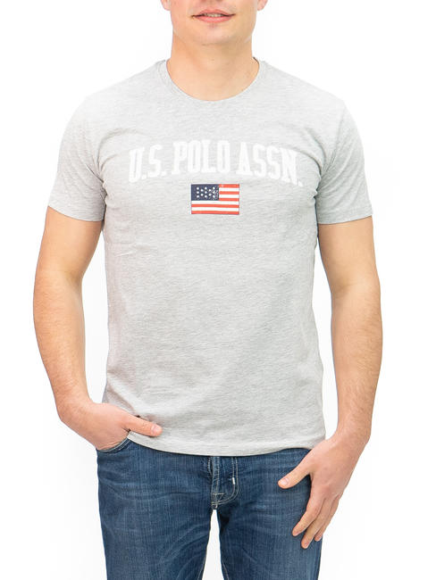 U.S. POLO ASSN.  PATCH LOGO T-shirt Melange Gray - T-shirt