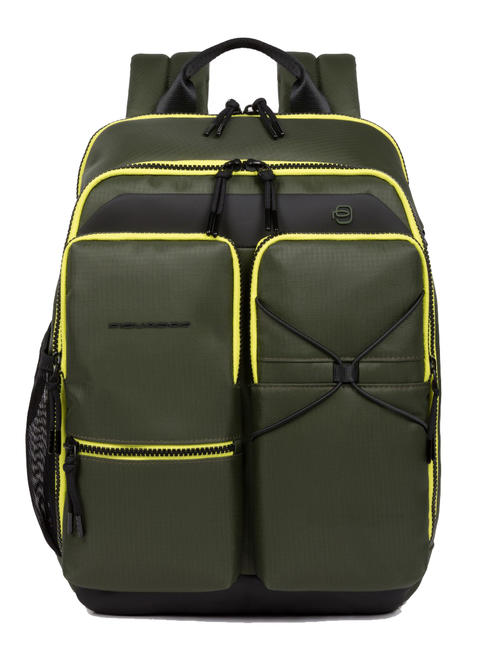 PIQUADRO  Backpack for PC 14 "/ iPad 9.7" GREEN - Laptop backpacks